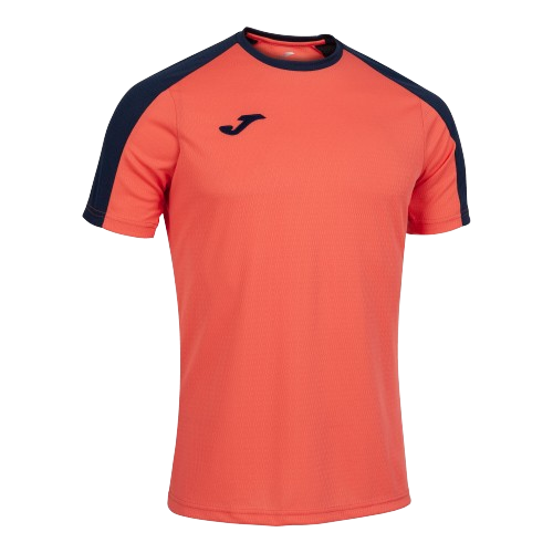 Camiseta Joma Hombre Naranja Flour/Azul Marino