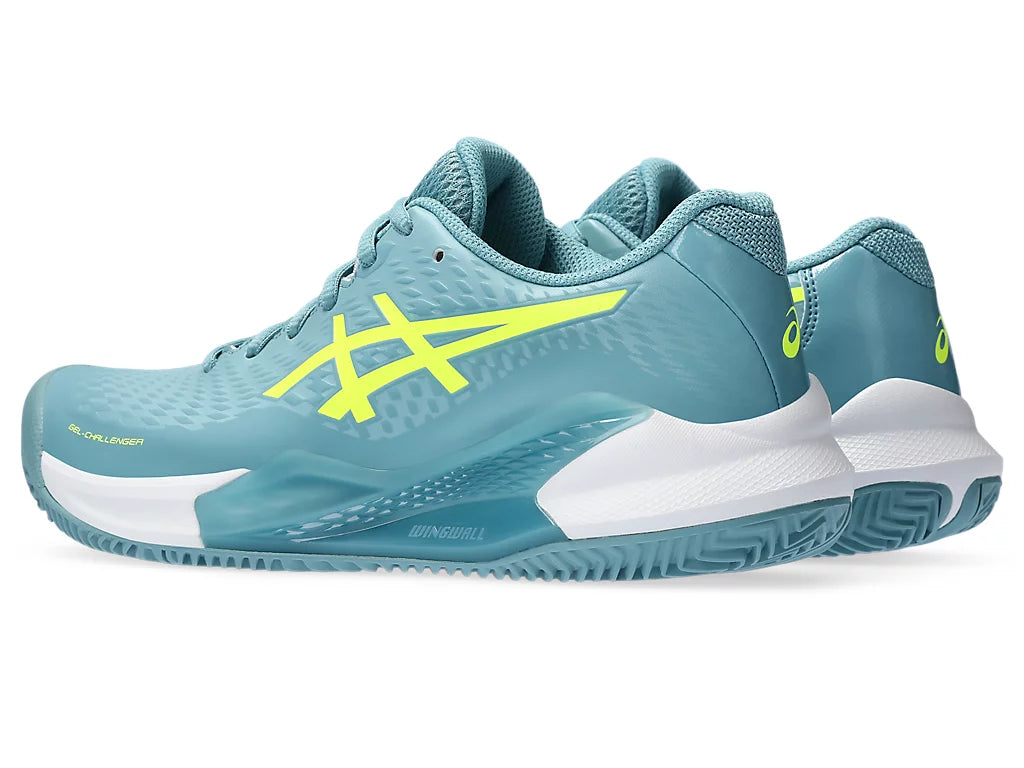 Tenis Asics Gel Challenger 14 Clay Gris Blue/Safety Yellow