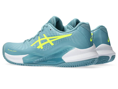 Tenis Asics Gel Challenger 14 Clay Gris Blue/Safety Yellow