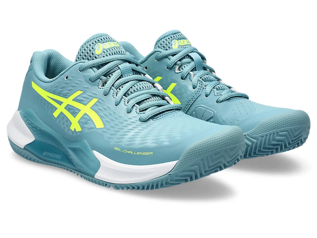 Tenis Asics Gel Challenger 14 Clay Gris Blue/Safety Yellow