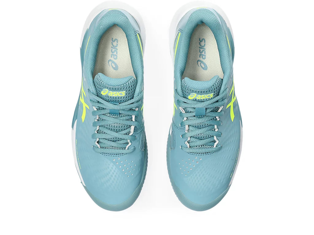 Tenis Asics Gel Challenger 14 Clay Gris Blue/Safety Yellow