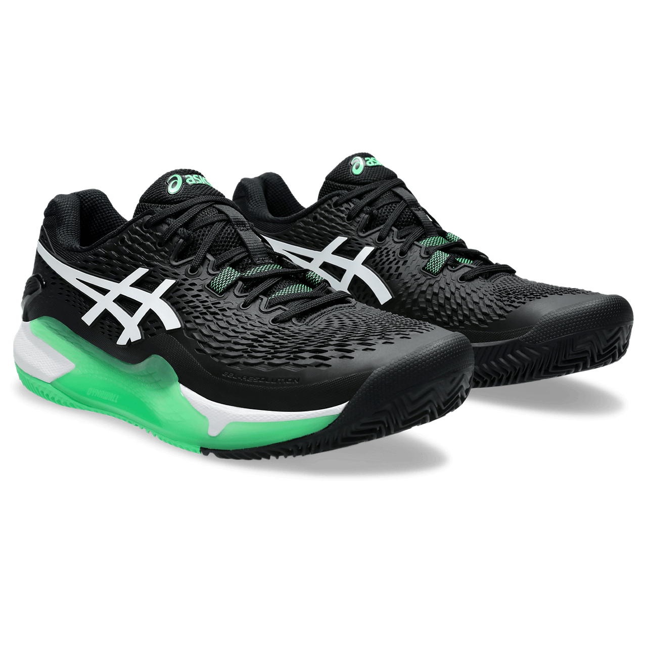 Tenis Asics Gel Resolution 9 Clay Black/New Leaf