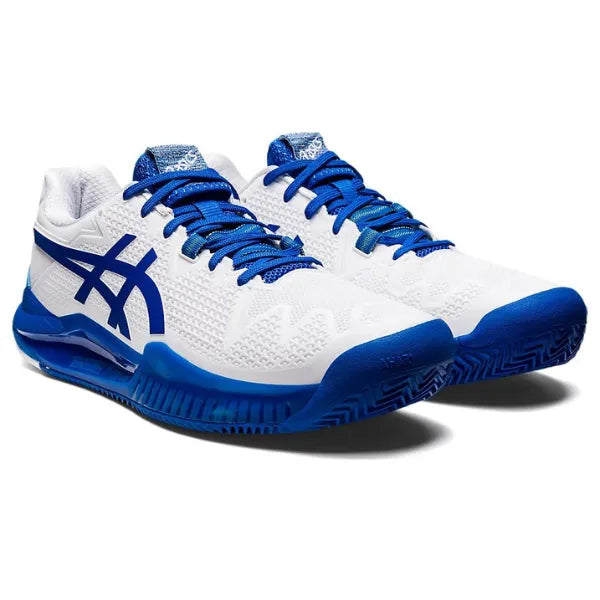 Tenis Asics Gel Resolution 8 Clay White/Tuna Blue