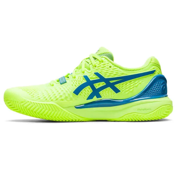 Tenis Asics Gel Resolution 9 Clay Hazard Green/Reborn Blue