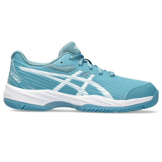 Tenis Asics Gel Game 9 Kids Gris Blue/White