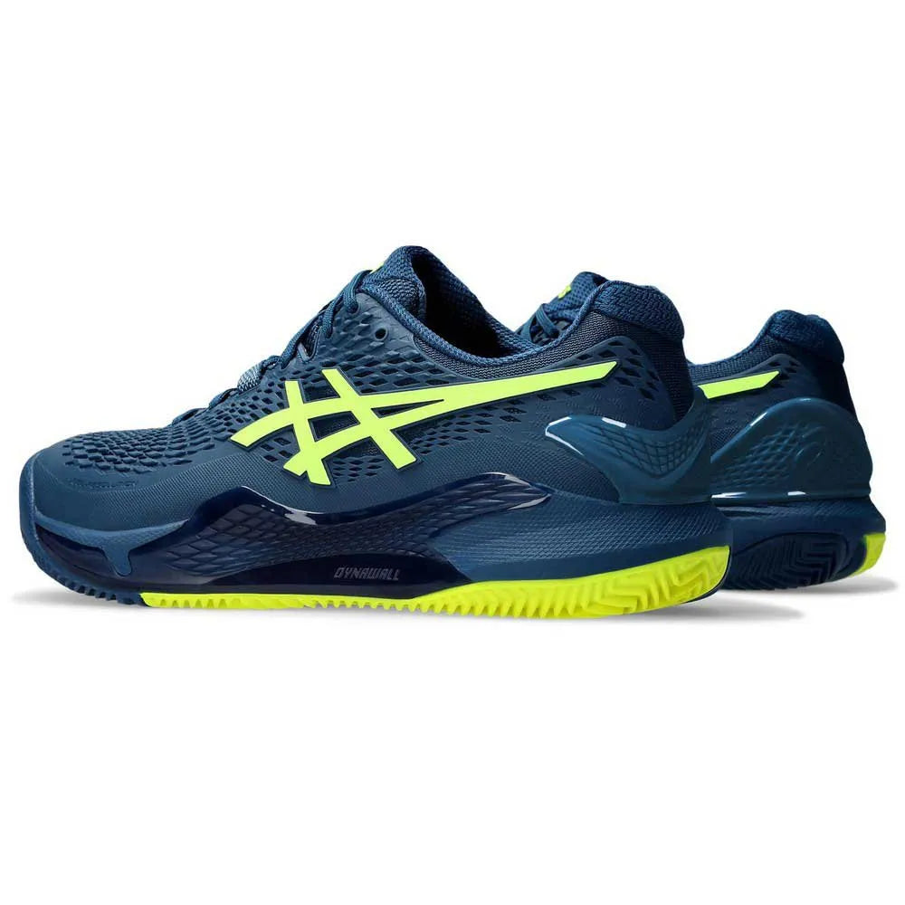 Tenis Asics Gel Resolution 9 Clay Mako Blue/Safety Yellow