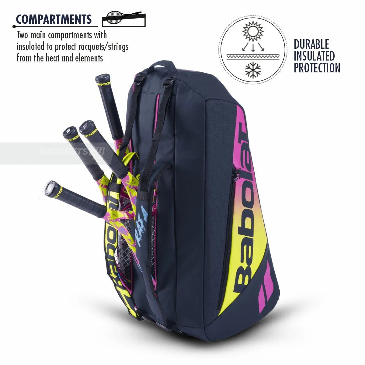 Termobag Babolat Pure Aero Rafa 6R Blue/Yellow/Pink