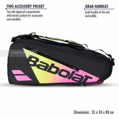 Termobag Babolat Pure Aero Rafa 6R Blue/Yellow/Pink